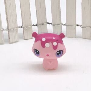 Littlest Pet Shop~#3008~mini Squirrel~2 Tone Pink~Sweetest Collection